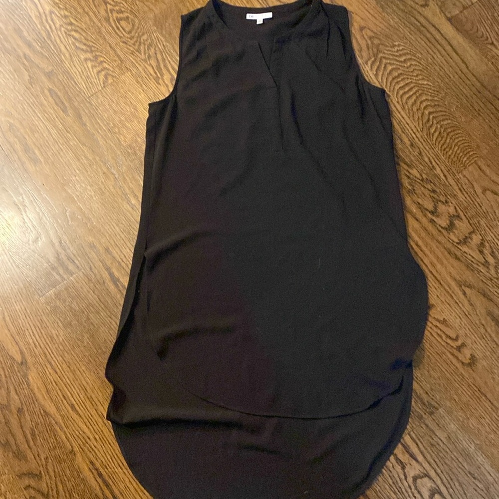❤️Dr2 Black V Neck Low High Sheer Cover Up - Picture 1 of 7